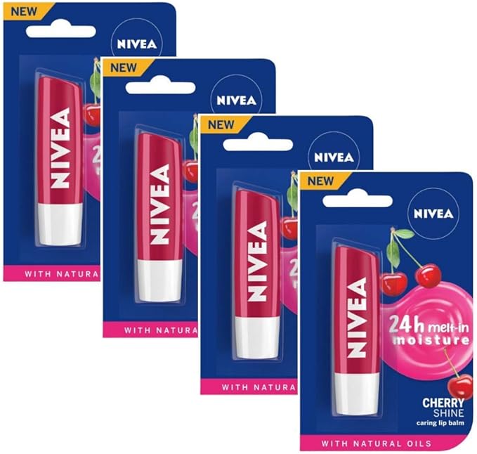 CHERRY SHINE LIP CARE (PACK OF 4, 4.8G)
